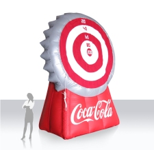 aufblasbare Sonderform Action Game Kronkorken-Dart Coca Cola