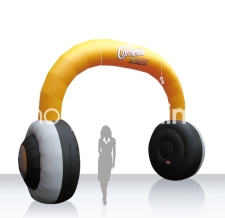Eventbogen / Einlaufbogen - aufblasbar Kopfhörer - Bogen Sonderform Cornetto Kopfhörer