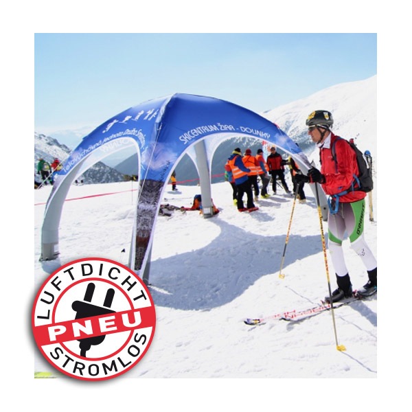 riesiges aufblasbares, luftdichtes Promotionzelt - Pneu Zelt LITE Ski 2022