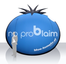 Aufblasbares Logo - Blue Tomato
