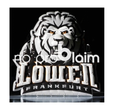Aufblasbares Logo als Rückwand - Löwen Frankfurt