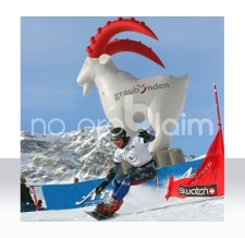 XXL aufblasbare Werbefigur - aufblasbare Figur Steinbock Graubünden