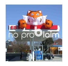 Aufblasbares Dachobjekt Maskottchen Esso Tiger
