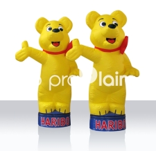 Maskottchen / Figur aufblasbar - Haribo Goldbären mit Sockelsystem