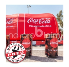 Sonderlösung aufblasbare Coca Cola Dosen (luftdicht) als Theken - Pneu Dosen Coca Cola