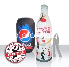 aufblasbare Dose & aufblasbare Flasche - Pneu Dosen & Flaschen Pepsi und Cola