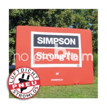 aufblasbare robuste Werbewand stromlos - Pneu Wand Simpson