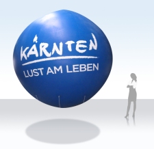 fliegender Werbeballon - Kärnten Tourismus