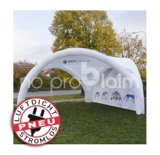 Eventshelter / Pavillon / Event Dome - Pneu Zelt TRIPOD Axion mit Rückwand
