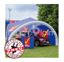 Werbezelt / Messezelt / Pavillon - aufblasbar ohne Gebläse - Pneu Zelt TRIPOD Auto Partner